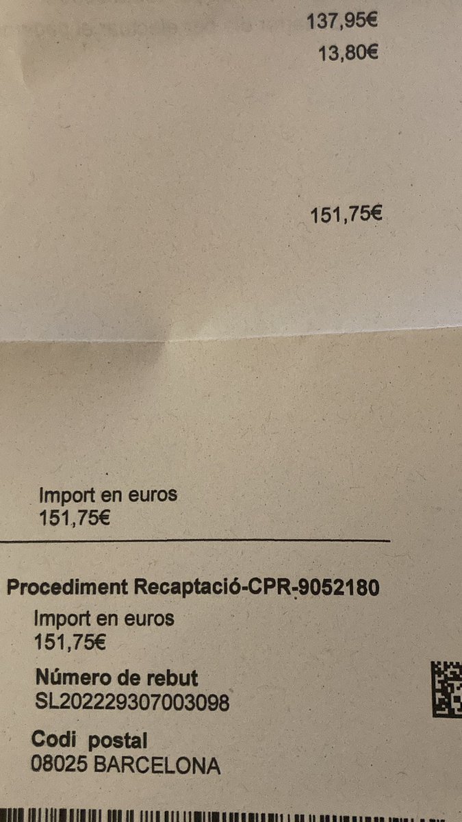 nuriadelluna's tweet photo. 151.75€ d'impost de recollida de residus per ser una autònoma que treballa amb el portàtil des de casa seva. Quins residus? Visca el treball digne i tota la pesca que promou @bcn_ajuntament https://t.co/wc5BZQAsMp