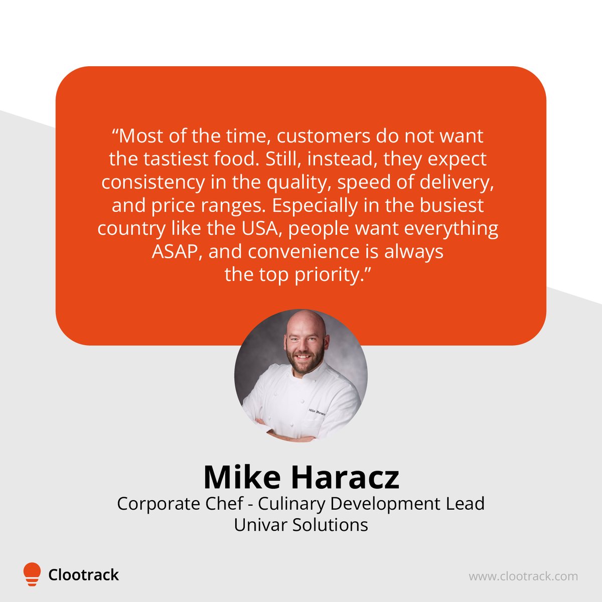 clootrack's tweet photo. Mike Haracz and Deborah Philips, along with Dan Gingiss discussed how #QSR brands can create incredible #customerexperiences using data in the #newepisode of the #CXSeeWhy show.
Here are some key quotes from the show:
https://t.co/VcCktGABBg
#qsrindustry #cx #customersuccess https://t.co/veLELZXrhl