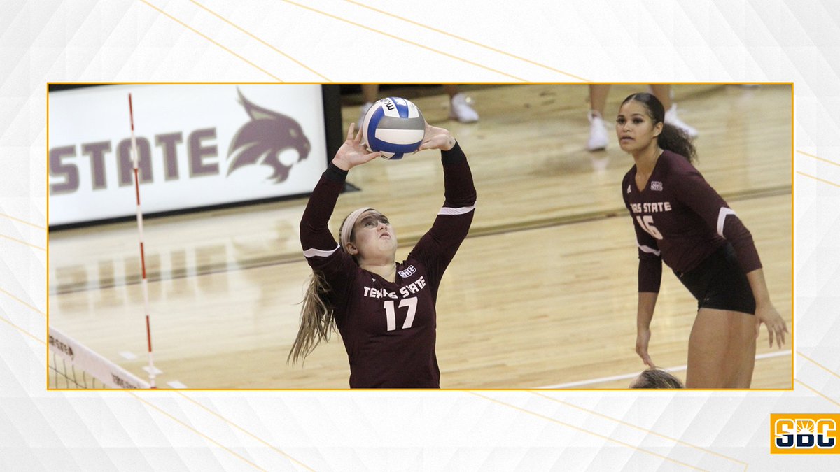 SunBelt's tweet photo. 𝗥𝗘𝗖𝗢𝗥𝗗 𝗣𝗟𝗔𝗬𝗘𝗥.

"I just hope that I’ve left a hard-working legacy. It’s not easy but if you work hard, it will definitely be worth it.” 

@dewalttt of @TexasStateVball reflects on breaking the #SunBeltVB career assists record. ☀️ 🏐

📰 » https://t.co/NBIknoMUDb https://t.co/SIXLpo7mXO