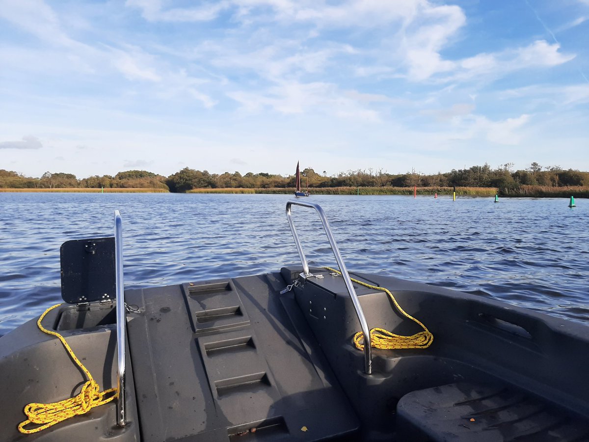 Beautiful autumn afternoon for our visitors to enjoy a gentle sail in one if our Bass Boats.