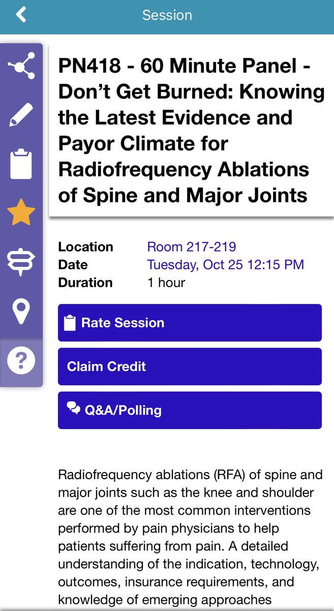 juanmoramd's tweet photo. Join us today for a great radiofrequency ablation discussion! #painmanagement #ANES22 https://t.co/daDJLCL0cq