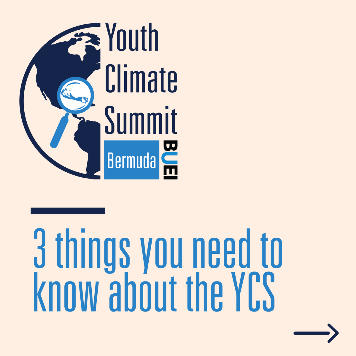 YCS_bda's tweet photo. 3 things you need to know about the Youth Climate Summit 2022 πππ
#ycsbda #Bermuda #buei
@ScarlettOWest @xiuhtezcatl @neubergerberman @FairmontHotels @KPMGinBermuda @Bermuda @BELCOBERMUDA @ABIR_Bermuda @MarshGlobal @GuyCarpenter @iriveracollazo https://t.co/EwiyLFX3ws