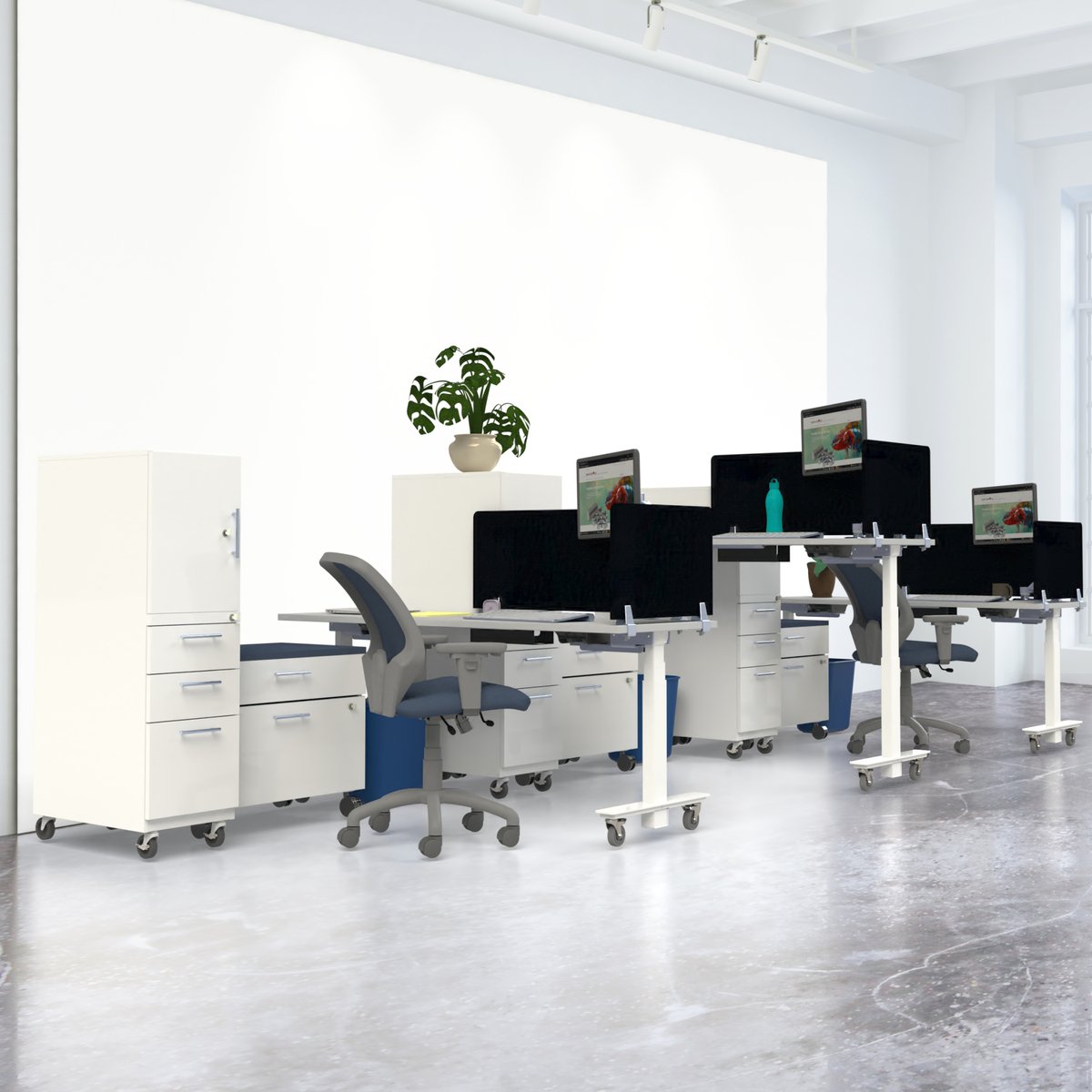 With October being #NationalErgonomicsMonth now seemed liked a good time to remind everyone how ergonomic a height adjust desk is - and Swiftspace has lots of options! 

#MobileFurniture #FlexibleFurniture #OfficeFurnitue #ModernOffice  #WorkBetter #HeightAdjust #Ergonomics
