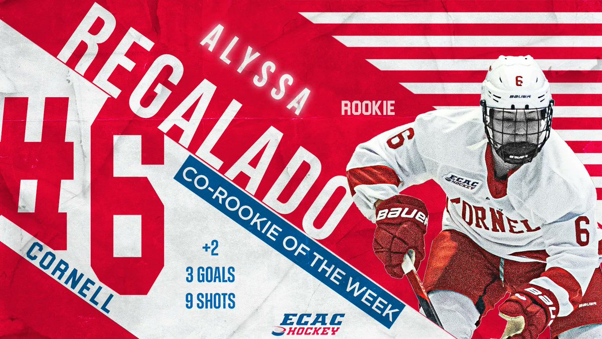 What's better than one #ECACHockey Rookie of the Week? Two.

Congratulations to <a href="/BrownU_WHockey/">Brown Women's Hockey</a>'s Jade Iginla and <a href="/CornellWHockey/">Cornell Women's Ice Hockey</a>'s Alyssa Regalado on their first ECAC Weekly Awards! 🏅