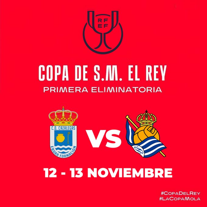 Oeoé, la Real Sociedad se nos viene a la provincia de Toledo a jugar la Copa del Borbón. Enhorabuena al Cazalegas y desde ya a organizar la visita del Toledo Taldea a la ciudad de la cerámica. Vente a disfrutar de la Real y a bebernos todas las cervezas del lugar!!!