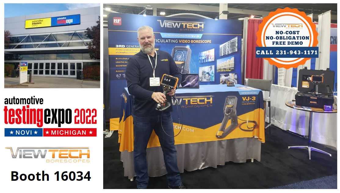 ViewtechScopes's tweet photo. ViewTech is back at #AutoTestNovi for the 10th consecutive year! Visit booth 16034 to see the brand new VJ-4 #VideoBorescope & request a demo to trial at your #AutomotiveManufacturing facility.
https://t.co/7ilzQI2bJW
#Manufacturing #Engineering #QualityControl #Inspections https://t.co/gPFz4yRyEl