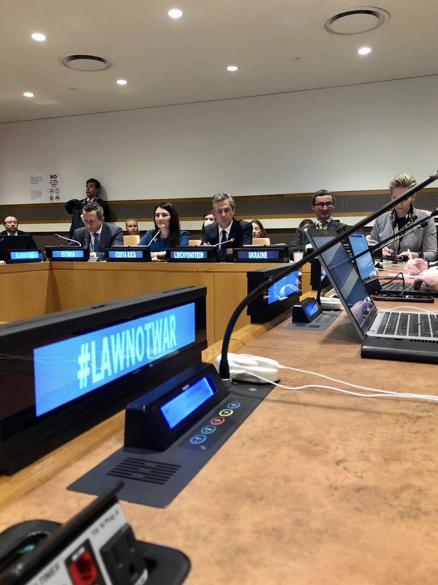 EstoniaUN's tweet photo. Amb Tammsaar emphasised at the #LawNotWar event organised by 🇪🇪🇱🇮🇺🇦🇱🇻🇱🇹🇨🇷the importance of creating the special tribunal to send a signal to all potential aggressors that starting a war is going to be very costly &amp; justice will always be assured.

👉 https://t.co/4Od3YsFADf https://t.co/vkwC9AeO60