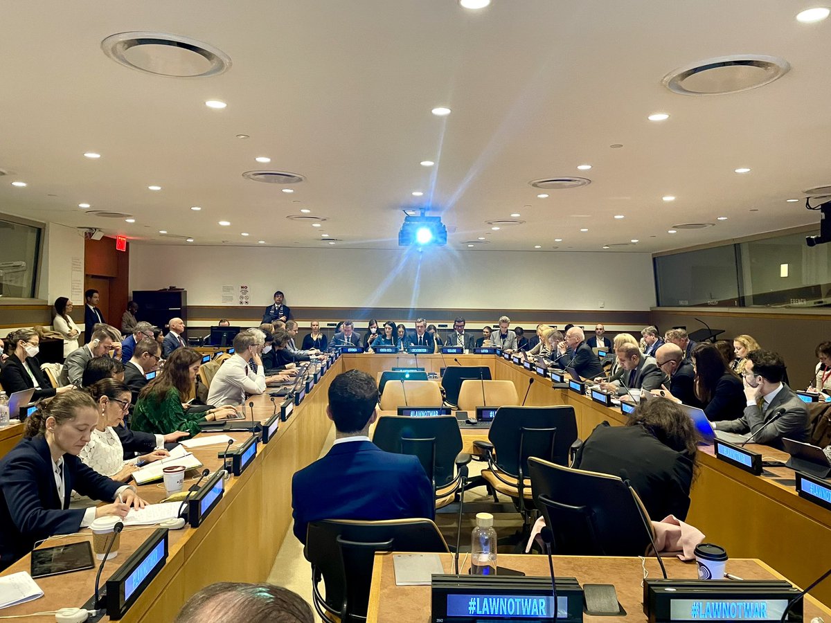 EstoniaUN's tweet photo. Amb Tammsaar emphasised at the #LawNotWar event organised by 🇪🇪🇱🇮🇺🇦🇱🇻🇱🇹🇨🇷the importance of creating the special tribunal to send a signal to all potential aggressors that starting a war is going to be very costly &amp; justice will always be assured.

👉 https://t.co/4Od3YsFADf https://t.co/vkwC9AeO60