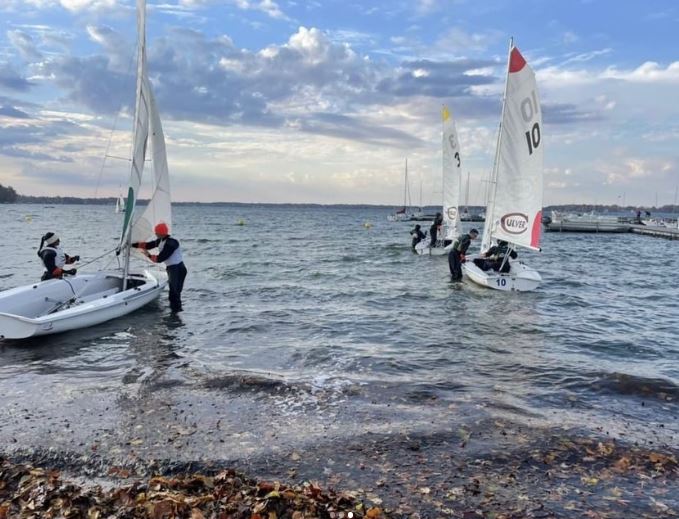 Saint Ignatius Varsity Sail had a banner weekend!
Led by skippers Peter Barnard &amp; Avery Baldwin, along w/ crew, Sofia Sandoval, Thomas Snyder &amp; Jack Duffy they won the Great Lakes Qualifier in Culver, IN. The team also advances to the Great Lakes Championship this November!