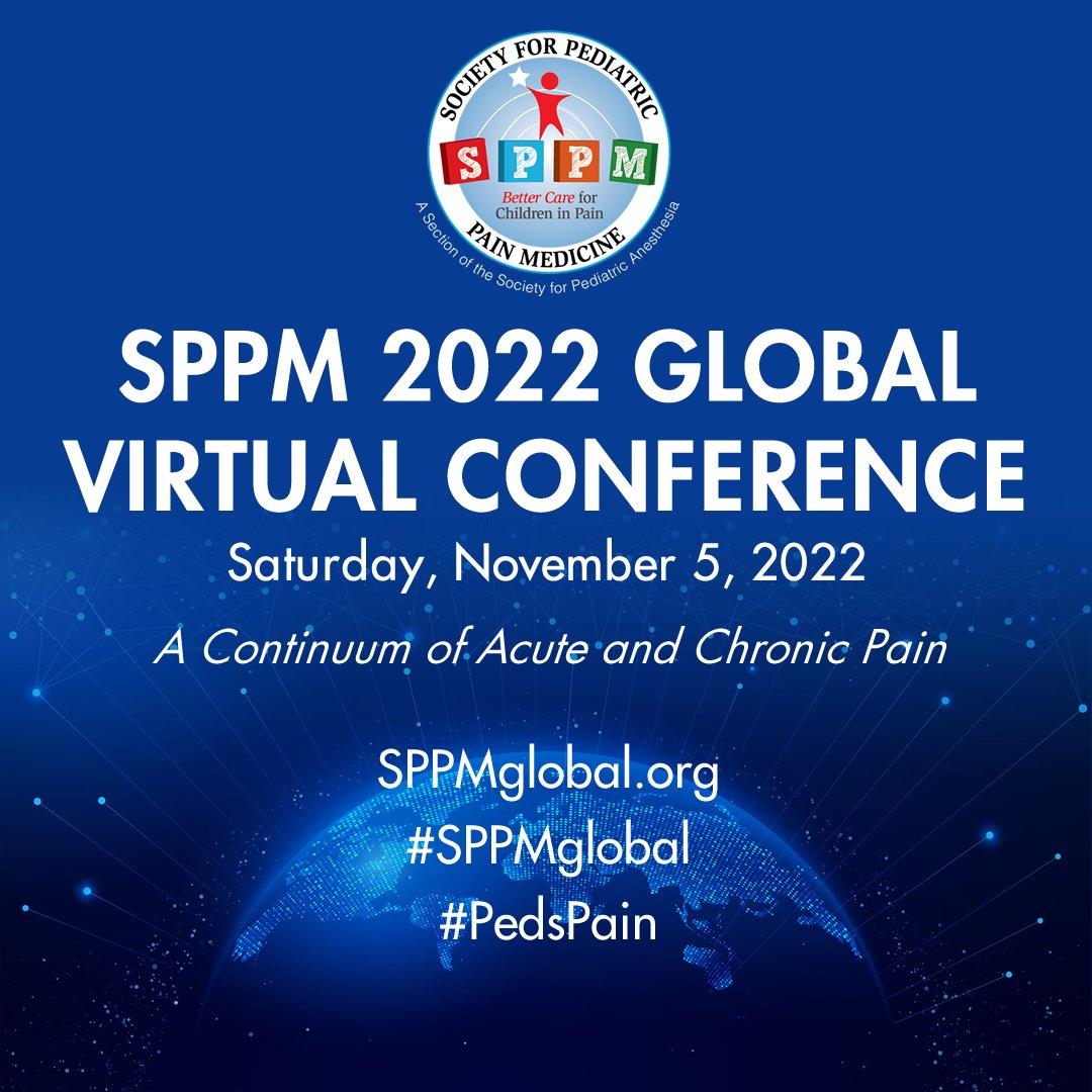 For the first time ever, our Society presents SPPM Global, a virtual conference featuring experts from across the world.
Learn more: ow.ly/Hu0K50KcXg0
Register here: ow.ly/LQ2150KcXg2
#SPPMGlobal #PedsPain