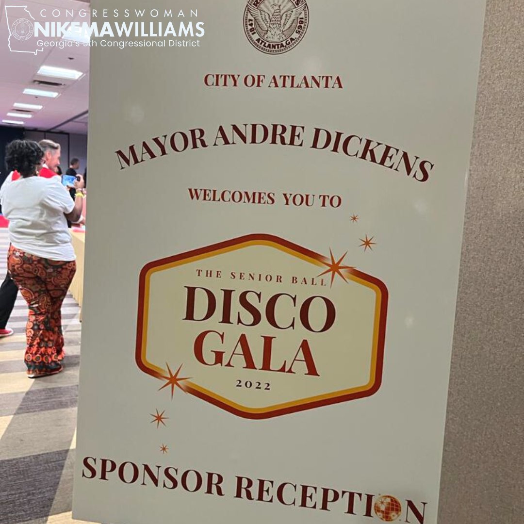 I'm fighting for all our seniors in Washington and dancing with our seniors back home 💃🏿 So happy to join our Atlanta seniors at this year's Disco Gala!