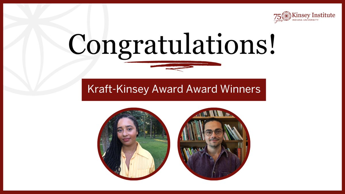 kinseyinstitute's tweet photo. Congrats to our 2022 Kraft-Kinsey Award Winners! This award supports a writing project by an @IUBloomington #MFA student using the Kinsey Institute’s materials and archives. @engsac #creativewriting

More Info at https://t.co/Ejt763qs1g https://t.co/1u2VHyrzXW