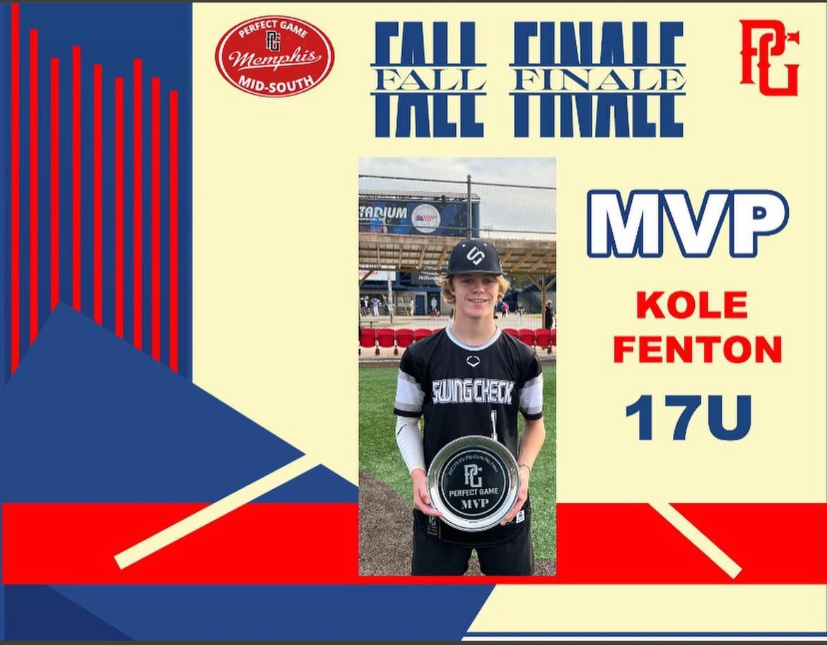 SWING CHECK BASEBALL (@swingcheckbaseb) on Twitter photo Kole Fenton 2024 grad from Dyer County High School with multiple tourney MVP’s for the Fall <a href="/PerfectGameUSA/">Perfect Game USA</a> <a href="/USAStadium/">USA Stadium</a> Kole Fenton 2024 grad from Dyer County High School with multiple tourney MVP’s for the Fall <a href="/PerfectGameUSA/">Perfect Game USA</a> <a href="/USAStadium/">USA Stadium</a>