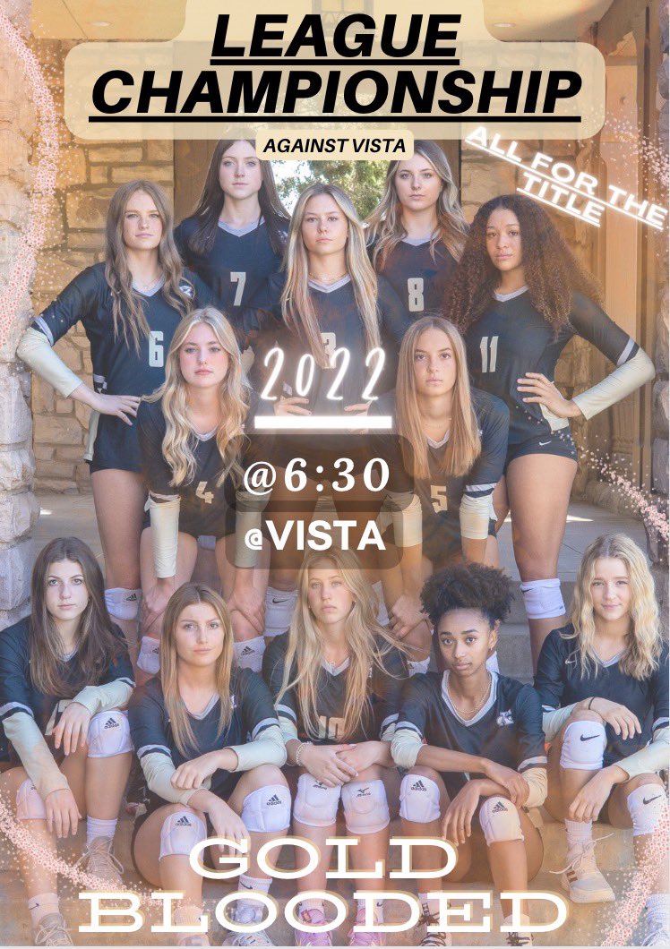 Vista. Tonight. League title game.