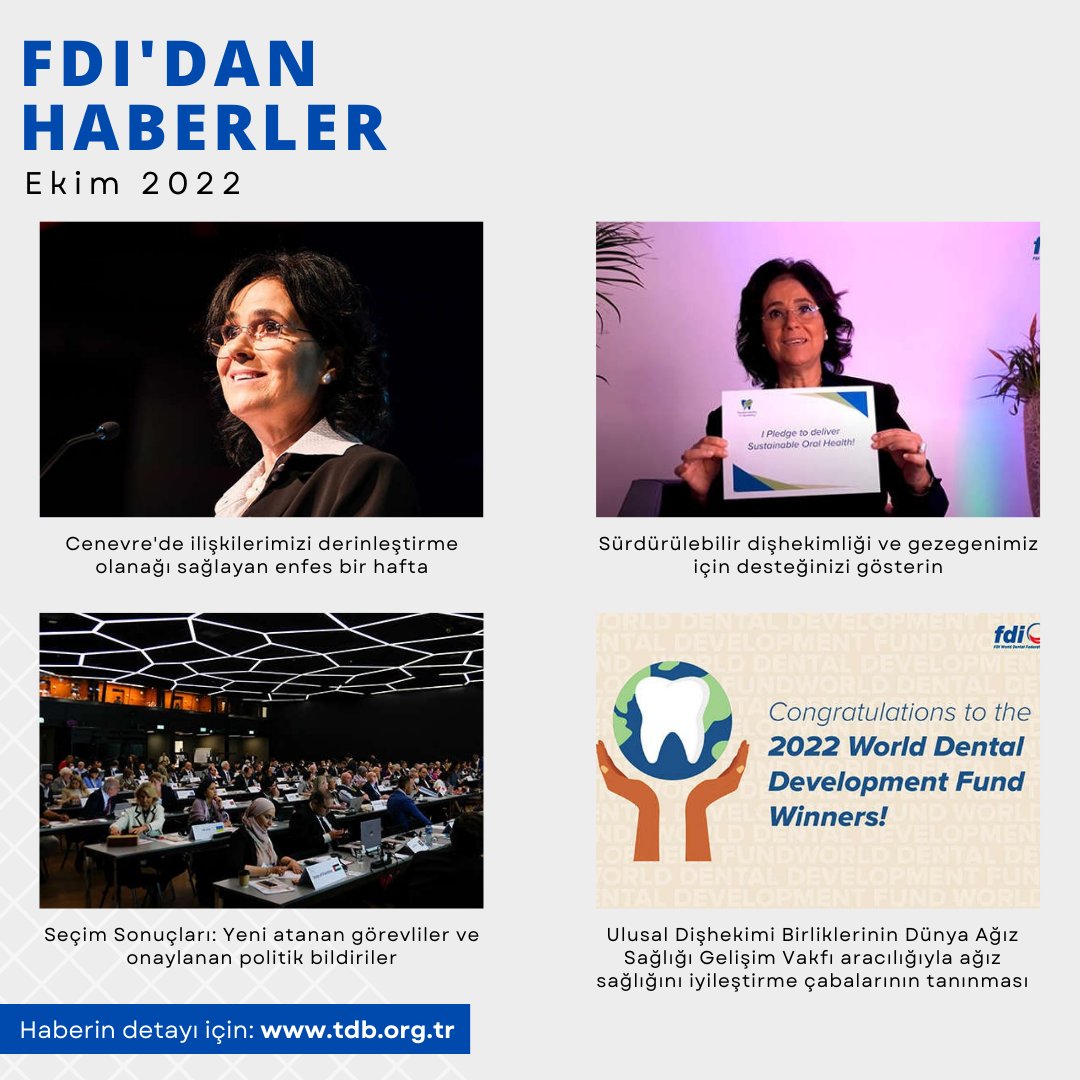 FDI`DAN HABERLER Haberin detayı için: tdb.org.tr/icerik_goster.… #türkdişhekimleribirliği #turkdishekimleribirligi #diş #sağlık #dişhekimi #tdbhaber #tdbd #dişhekimliği #tdböğrencikolu #fdi #BilimselDişhekimliği