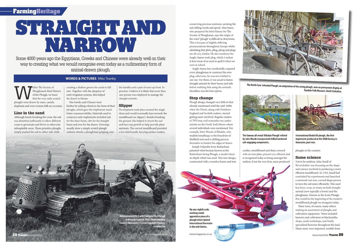 TractorMag's tweet photo. Plenty of interesting implements in the latest issue of Tractor &amp; Farming Heritage out now.  #farmheritage #oldfarmmachinery https://t.co/KBAnhwjpOY