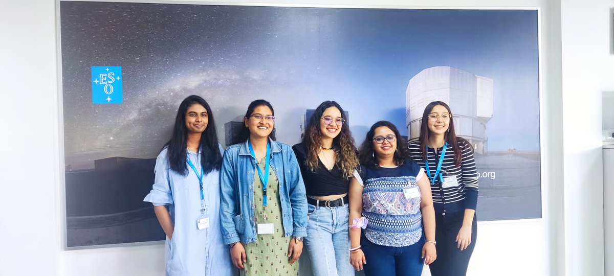 astro_ann's tweet photo. The Amazing Exoplanet team of girls!✨ A week of hands-on session on extracting, reducing and modelling the #GRAVITY data using #esoreflex and #exoGravity pipelines. It was both relaxing and exhilarating.@ESO_Chile #VLTI_HOW #vltihow #exoplanets #girlpower https://t.co/IhGGu6Igxz