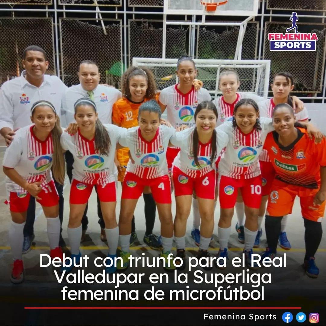 femeninasports's tweet photo. #FútboldeSalón | Debut con triunfo para el Real Valledupar en la Superliga femenina de microfútbol

🔗 Más información 👇
https://t.co/RaVkDH3zfz 

@femeninasports
¡𝗗𝗼𝗻𝗱𝗲 𝗹𝗮𝘀 𝗺𝘂𝗷𝗲𝗿𝗲𝘀 𝘀𝗼𝗻 𝗽𝗿𝗼𝘁𝗮𝗴𝗼𝗻𝗶𝘀𝘁𝗮𝘀! https://t.co/raeLnWU2mF