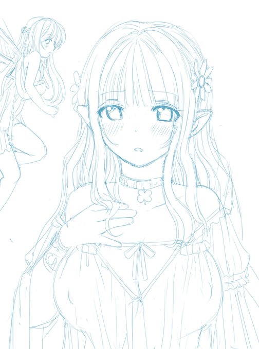 今度描くことになったので
エルフの女の子(練習) 