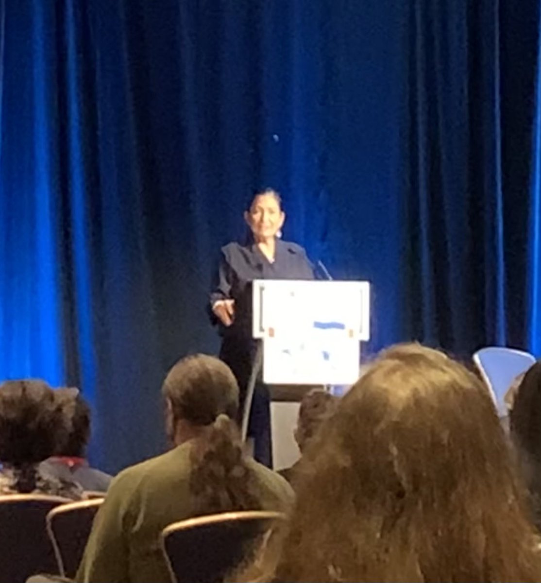 It was inspiring to hear the keynote address from <a href="/SecDebHaaland/">Secretary Deb Haaland</a> <a href="/Interior/">US Department of the Interior</a> at #NAF2022 on resilience and the importance of #TEK in decision making!
