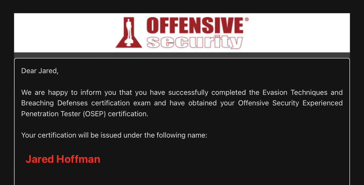 badhackjob's tweet photo. Mission accomplished. Loved every second. Thank you @offsectraining for an unreal experience!!! https://t.co/0AKRMvLRrm