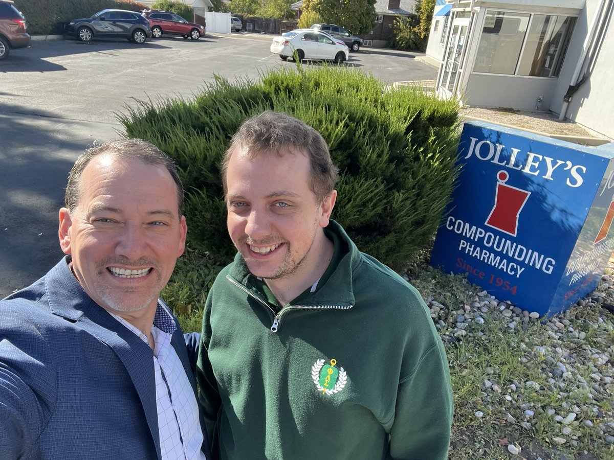 Had a great time visiting community pharmacy owner, PBM reform advocate and the primary person to get pharmacy provider status in Utah, Benjamin Jolley at Jolley's Compounding Pharmacy in Salt Lake City. Thank you for your advocacy for our profession!