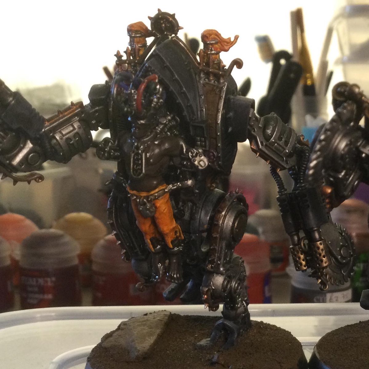tiffanyszoneuk's tweet photo. A bit more work on the penitent engines.  I think I need to add some red to the flames. #penitentengine #adeptasororitas #sistersofbattle #warhammer40k #warhammercommunity #warhammerimperium #paintingwarhammer #wargaming #orderofourmartyredlady https://t.co/wpkEEgUu99