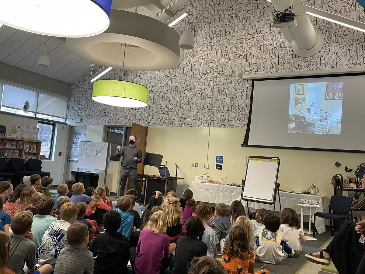 We are excited to welcome children’s author, Mr. Matthew Cordell, to Lakeside today! We are having fun reading and drawing with him. Thank you to the Friends of the Library and the Lakeside PTO for providing us with this great opportunity! <a href="/egrpschools/">East Grand Rapids Public Schools</a>