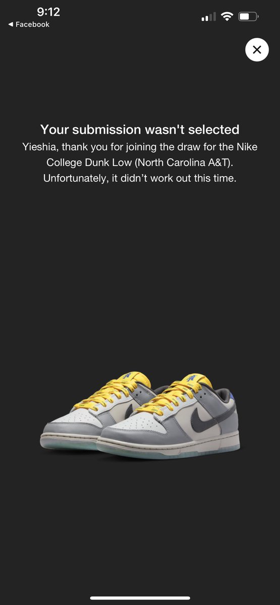 FuccWhatUThink's tweet photo. @snkr_twitr No luck 😭 https://t.co/zSONrKvd2Q