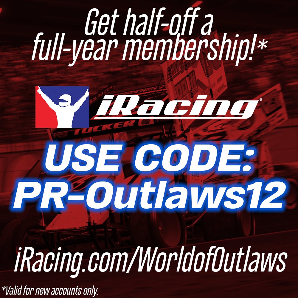 With the return of the @iRacing World of Outlaws @Carquest Sprint Car Series on the horizon, now is a perfect time to get started on a sim racing career of your own! ⚠️ New members – take advantage of this special promo and get a one-year membership for $̷1̷0̷9̷ 💲5️⃣9️⃣