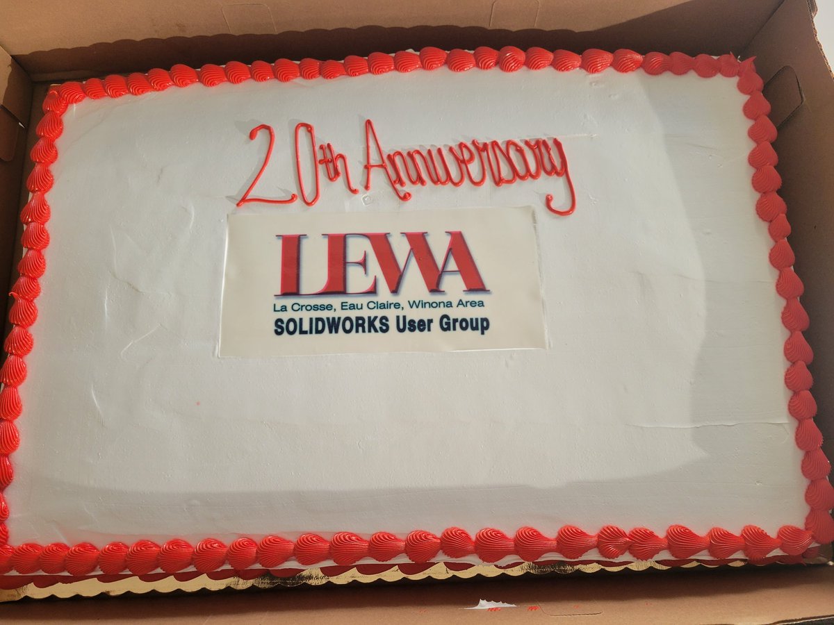 Celebrating 20 years as SOLIDWORKS user group today. <a href="/SOLIDWORKS/">SOLIDWORKS</a> <a href="/gsc3d/">GSC</a> <a href="/astrosetz/">Jeff Setzer</a> <a href="/LEWASWUG/">LEWA SWUG</a>