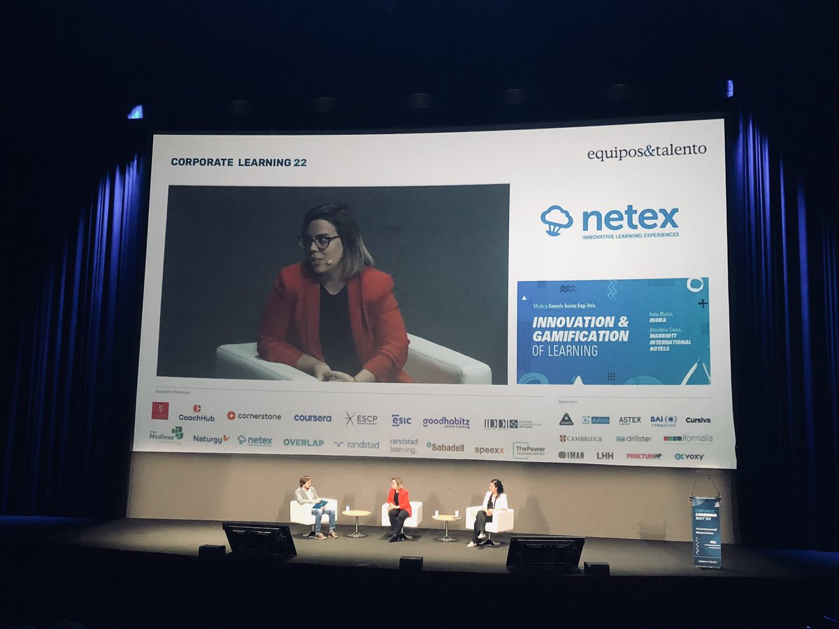 “Hay que hacer cosas con sentido. El impacto está bien pero si no tiene sentido para tu empresa, el aprendizaje no va a suceder”. Muy acertada Katia Muñoz de <a href="/IndraCompany/">Indra</a> hablando de #gamificacion e #innovacion en formación