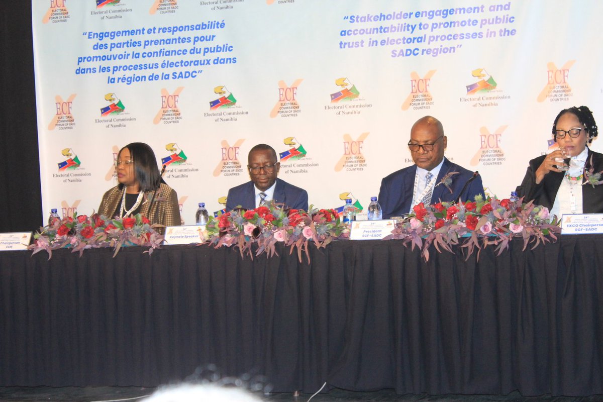 ECN_Namibia's tweet photo. 24th AGC Theme: “Stakeholder Engagement and Accountability to promote public trust in Electoral Processes in the SADC region”. #24thAGC #ECN #ECFSADC #electoralmatters https://t.co/OnPltND8xK