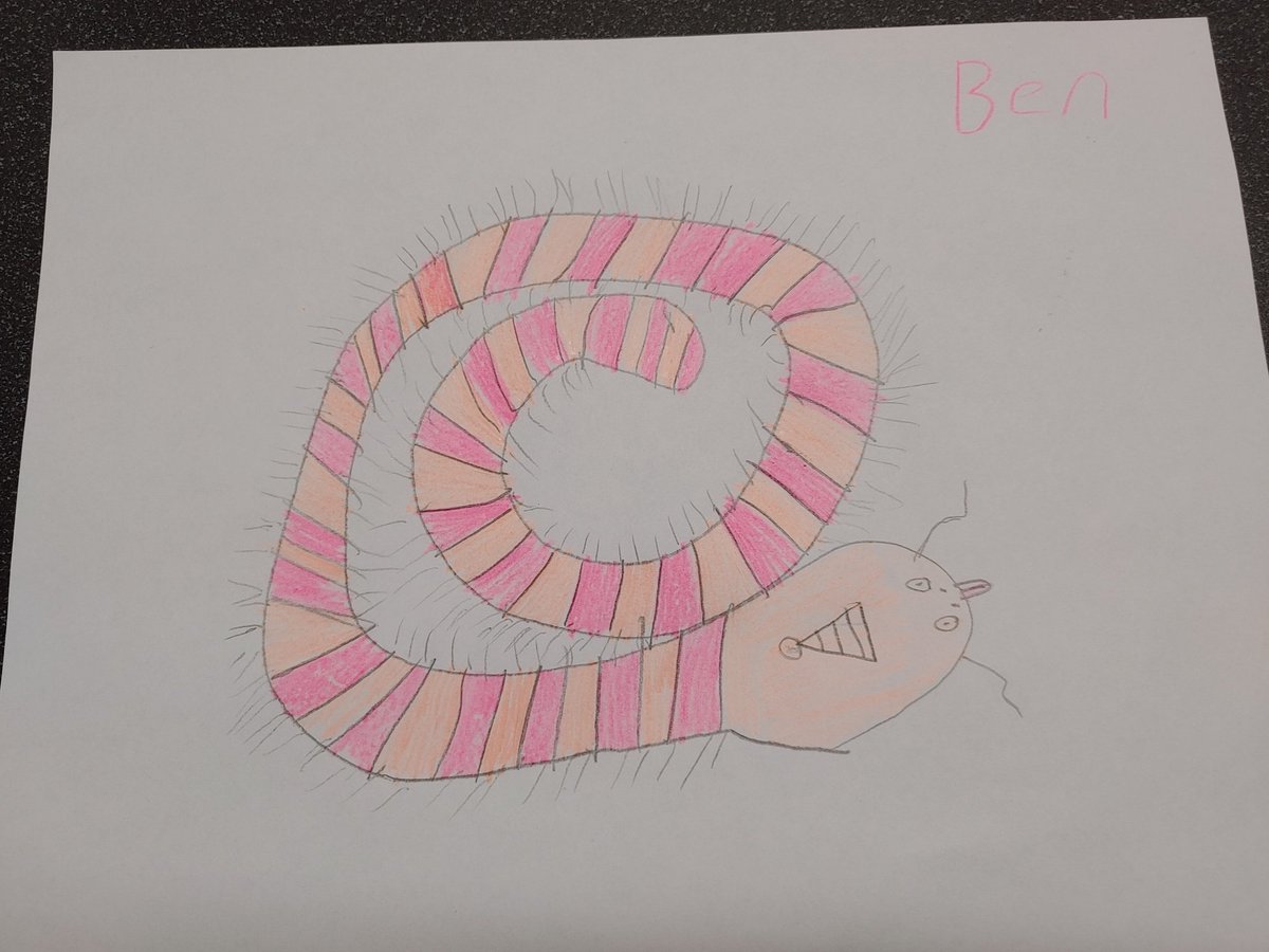 RebeccaBeiter's tweet photo. A colorful centisnake pet for mages #classcraftpets @classcraftgame https://t.co/rwqTSpEpyr