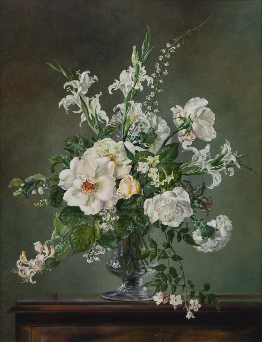 Symphony in White | Cecil Kennedy is widely regarded as the finest British painter of flowers of the 20th Century. 

Find this piece with Burlington and many more beautiful items at The Winter Art &amp; Antiques Fair, 1-6, with the Private Preview on 31 October 2022