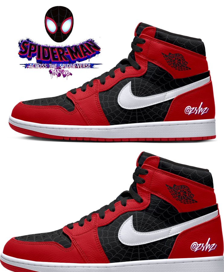 Spider-Man: Across The Spider-Verse Air 1 High OG, estas son imágenes filtradas de las zapatillas – FayerWayer