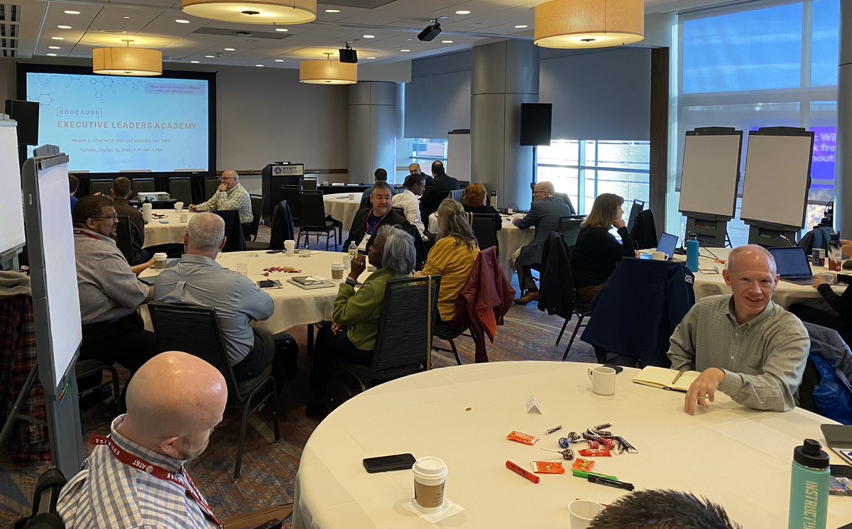 GWjaredwj's tweet photo. Kicking off day 2 of the @educause Executive Leaders Academy. Ready for a full day of learning and networking. #EDU22 https://t.co/lXS8nDWo5g
