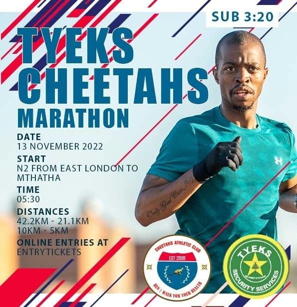 MarimaSipho's tweet photo. So this is an exciting one🕺🏽😀 First time running in Mthatha❤️ The target will be a 3:20 marathon time for me⌚️I hope to see and catch up with so many people on the day❤️
Sign up for this race and let's have a good time🙂 Follow @club_cheetahs for more details 📱 https://t.co/ZrKbIENVQx