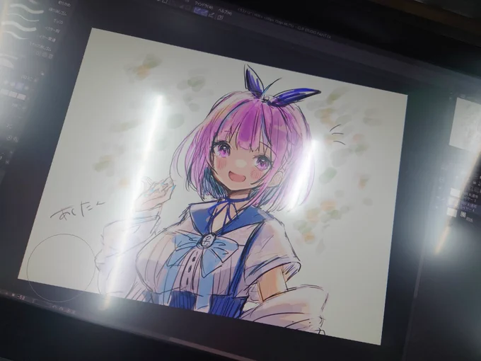 今日、アキバの電気屋に寄った際あくたん落書きしました#あくあーと 