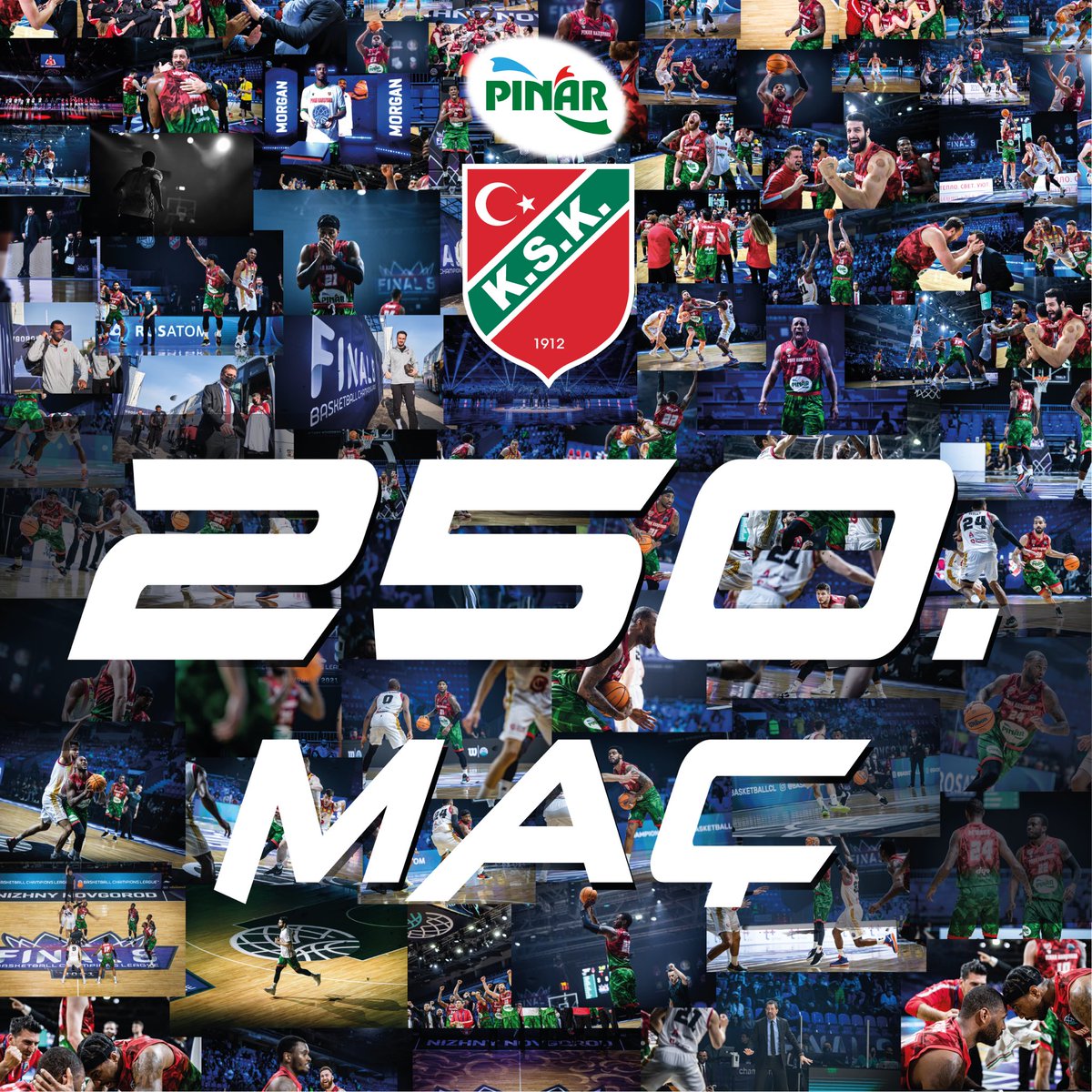 KSKBasket's tweet photo. Bu akşam Basketbol Şampiyonlar Ligi'nde Unahotels Reggio Emilia ile oynayacağımız karşılaşmada Avrupa kupalarında oynayacağımız 2️⃣5️⃣0️⃣'nci maçımıza çıkıyoruz 🏆💪🏻💚❤️ https://t.co/Nf3U73zP2q