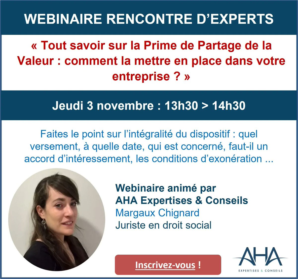 AHA_Expertise's tweet photo. WEBINAIRE RENCONTRE D'EXPERTS] : Vous vous posez des questions sur la nouvelle #PPV 🤔? Vous souhaitez la mettre en place sans trop savoir quelles en sont les finalités ? Inscrivez-vous pour tout savoir sur l'intégralité du  dispositif 🚀  c'est par ici 👉https://t.co/7QC1AvEX0m https://t.co/eBvA3VKeca