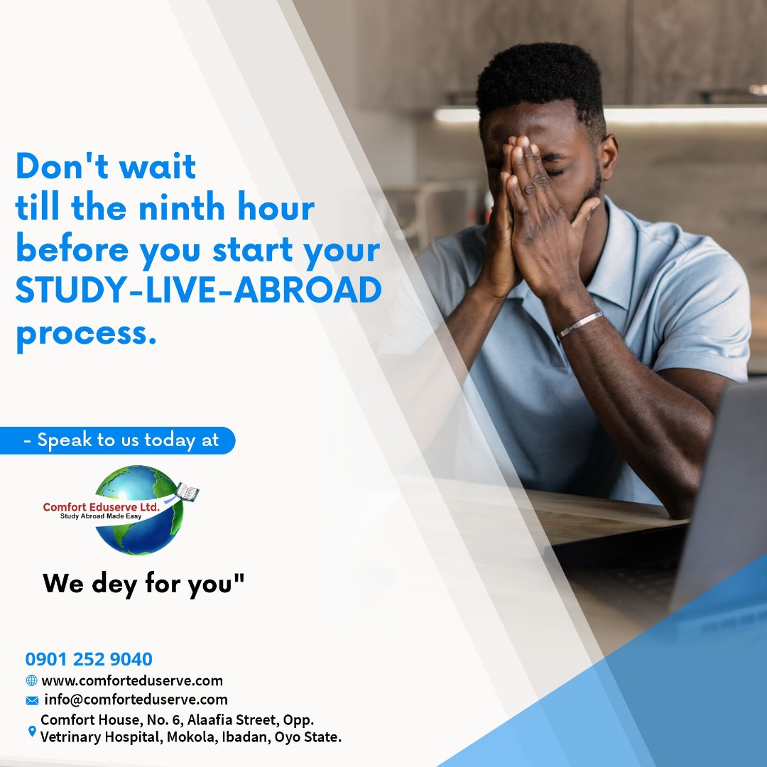Comfortedultd's tweet photo. Dreams don't come true until you put in the work.
Think Comforteduserve today let's make that Study-Abroad dream come true.
- WE DEY FOR YOU

#StudyinUK #studyworld #StudyAbroad #comforteduserve #studytravel #education #Studyworkliveabroad #VISA #visauk #visaapproval #visaadvisor https://t.co/01ujCFLe4v