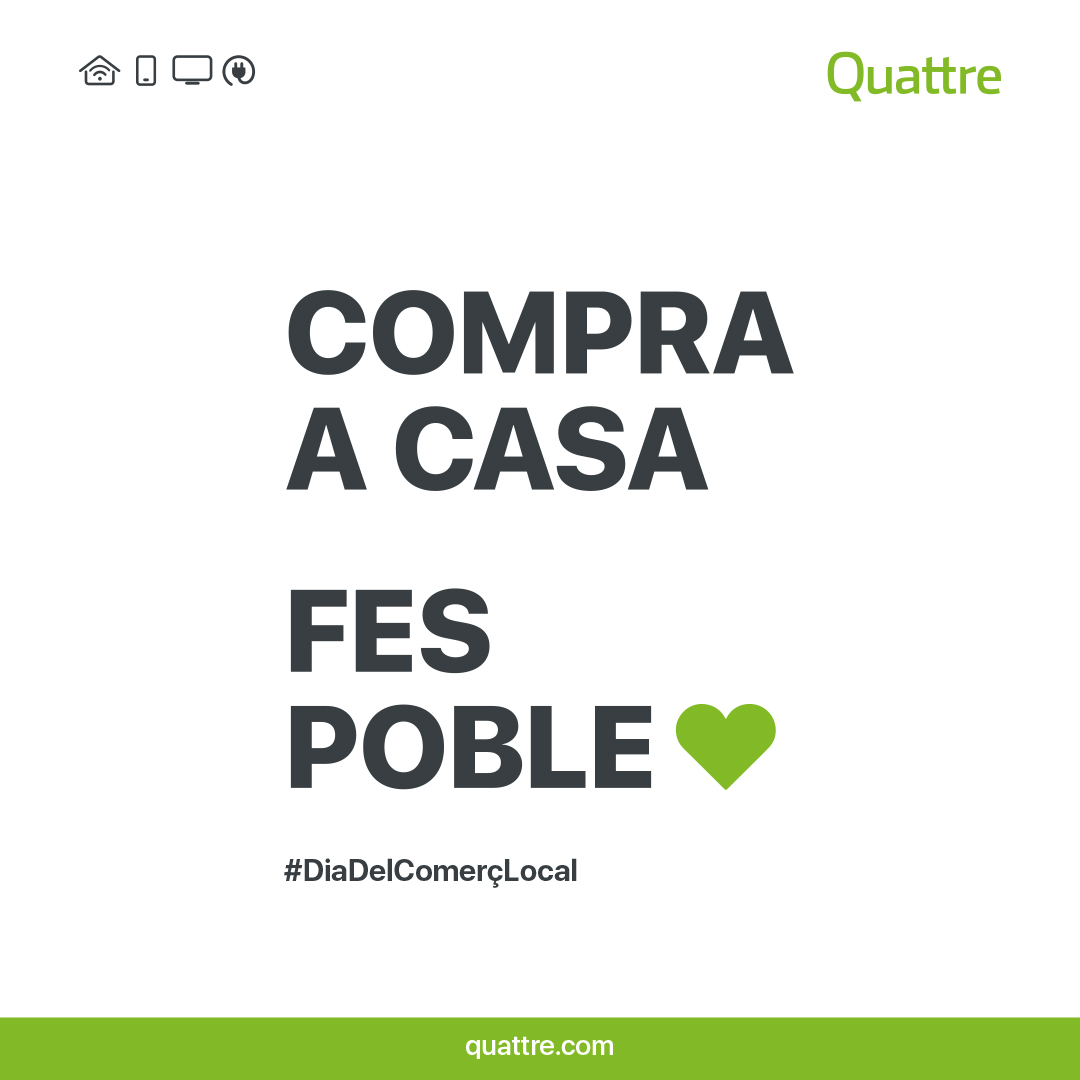 #DiaDelComerçLocal 

Hui celebrem que estem prop teu 💚
Som els teus veïns 🤝
Som proximitat 🥰

Les nostres tendes a: 
📌 #PortdeSagunt 📌#Puçol 📌#Faura 📌#Almenara 📌#Rafelbunyol 📌#Meliana 📌#Moncada 📌#Massamagrell 
Pròx. 📌#Sagunt i 📌#ValldUixó

quattre.com