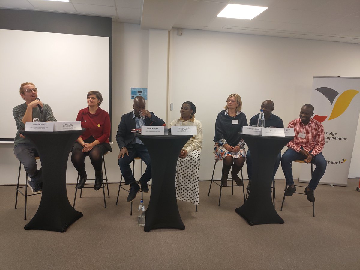 🍫Currently at <a href="/Enabel_Belgium/">Enabel</a>: TDC coaches and Ivoriaan #cocoa producers discussing the impact of the #coaching track on their cooperatives. And sharing thoughts on the challenges the cocoa sector faces in Ivory Coast. #EnablingChange
