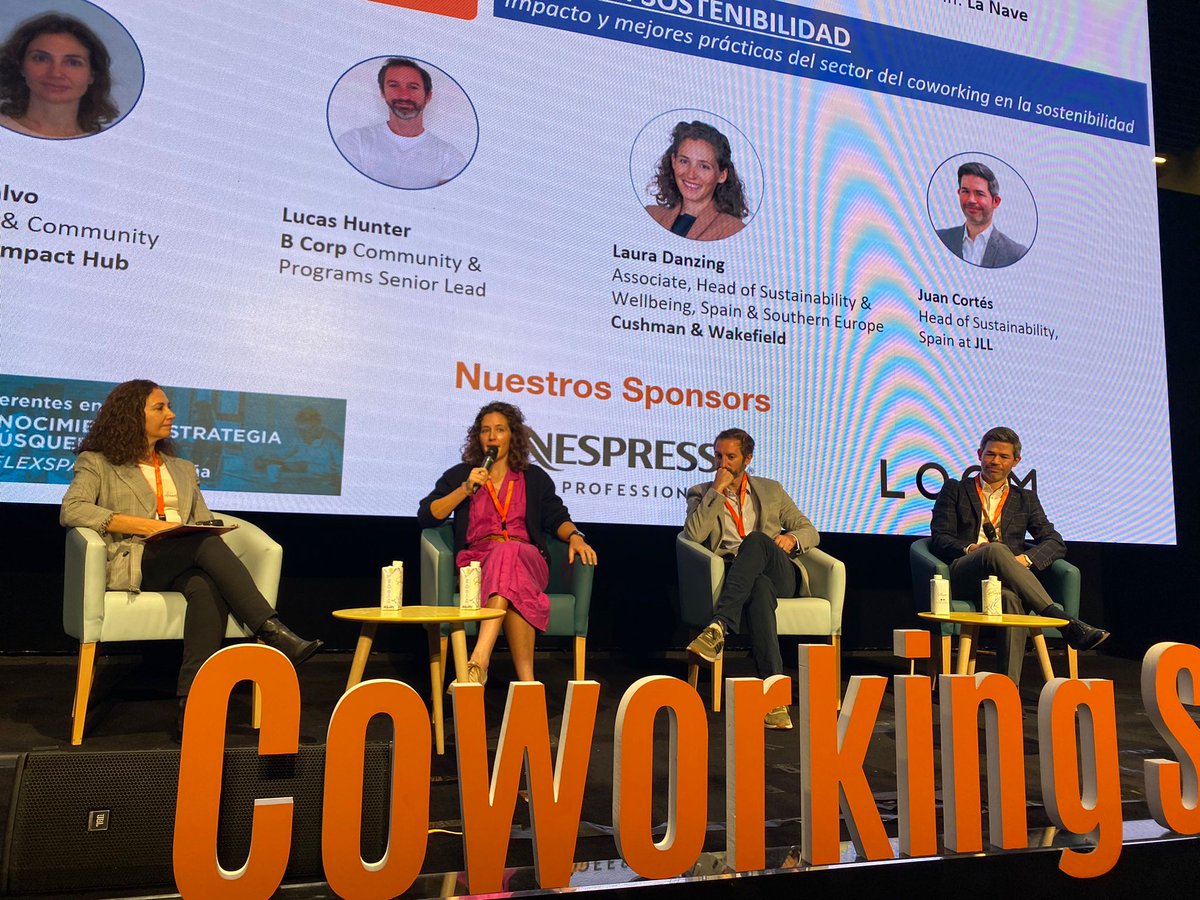 CushWakeSPAIN's tweet photo. 🟢Arranca la quinta edición del Coworking Summit de @ProworkSpaces.

🗣️Laura Danzig, Associate Head of Sustainability &amp; Wellbeing, Spain &amp; Southern Europe de C&amp;W, participa en la primera mesa de debate sobre #sostenibilidad y espacios flexibles. 

#Proworkspaces #Flexspace https://t.co/Hpvf3oN4WX