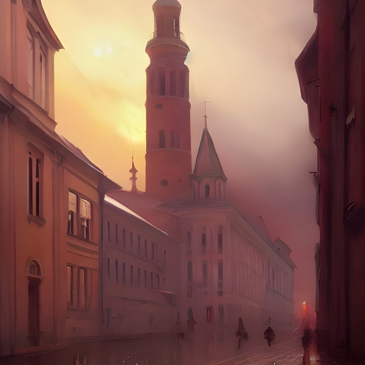 Domino_One's tweet photo. Asked AI to imagine kind of a fantastical Vilnius (my hometown). Some neat pictures can be picket out of the batch :) Ofc, the prompt/text you use matters A LOT, because you define the style/atmosphere there.

#stablediffusion #stablediffusionart #AIArt #KurkSuDI @lithuania_ai https://t.co/c9EtVWKt5A
