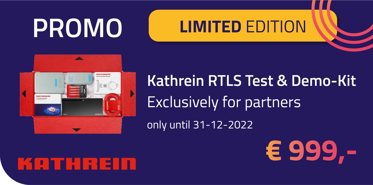 CisperRFID's tweet image. PROMO | Kathrein-RTLS Demo-kit Limited Edition
The KATHREIN RTLS Test and Demo Kit includes the necessary hardware and software at an attractive price of € 999. With the KATHREIN Demo Kit, you can open up new project potential.
Get yours and order here: loom.ly/H1NDyGM