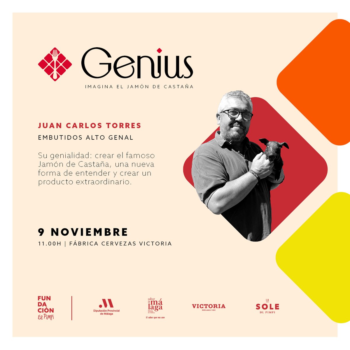 FundacionPimpi's tweet photo. 🟥 Juan Carlos Torres, de embutidos #AltoGenal

Tiene por despacho el Valle del Genal, donde con mucho esfuerzo, como un artista, crea un nuevo sueño. 

Su genialidad: crear el famoso Jamón de Castaña, una nueva forma de entender y crear un producto extraordinario.
@SaboraMalaga https://t.co/BdsZvBhVK1