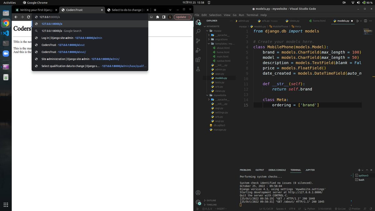 sh_pydev's tweet image. making a beginner-level course on Django for an online academy. really tough to get extra time to make recordings, still love to do it.

#Django #Webdev #Python