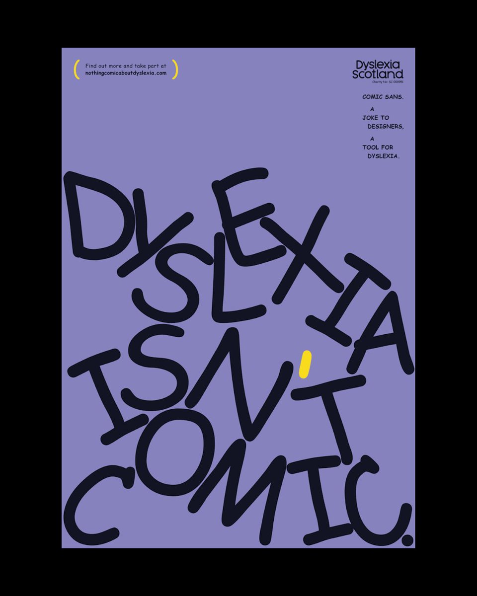 typeroom_eu's tweet photo. #comicsans is superpowered!
“Comic Sans has an undeniable strength: helping 780 million people around the world with dyslexia read better”
Dyslexia Scotland's campaign for design inclusivity
https://t.co/e7uWzpXhdk
#typography #typeface #typedesign #font #fontguide
#typeroom https://t.co/Oanu3LaWG2